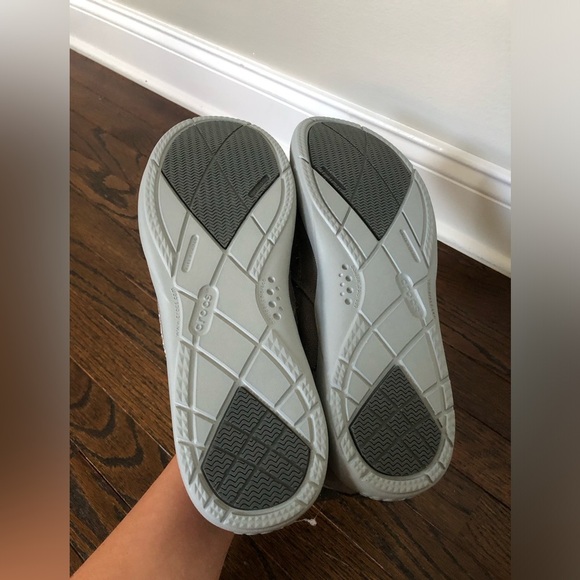 *NEW* Crocs Men’s 13 Walu Syn Slate Gray Slip-On Canvas Loafers main image 6